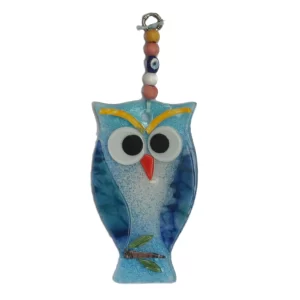 Baykuş Cam Füzyon Duvar Süsü BCF30011