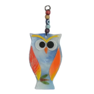 Baykuş Cam Füzyon Duvar Süsü BCF30012